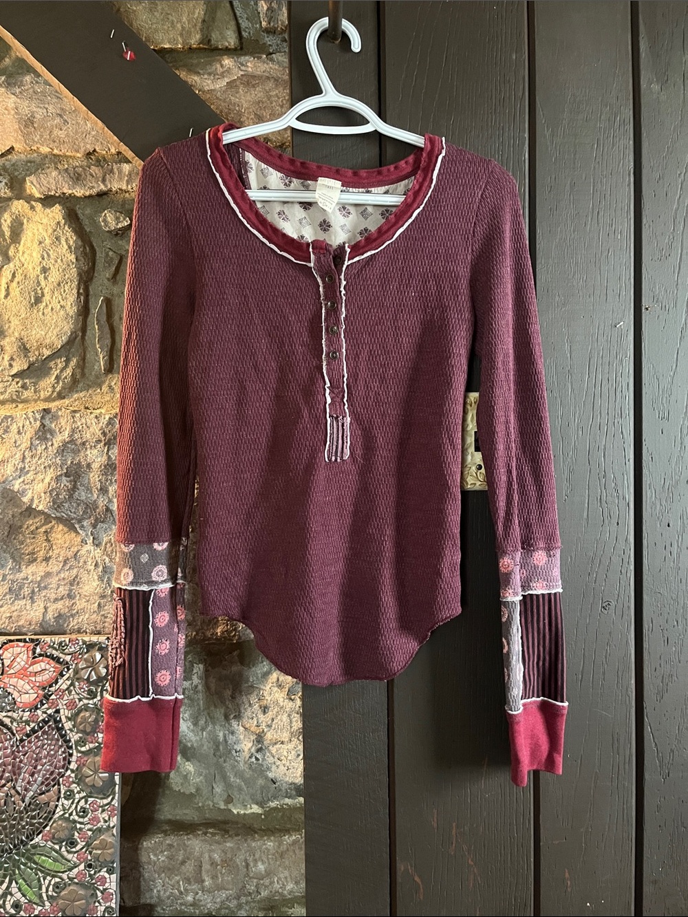 Free People Deep Pink Cuff Thermal S